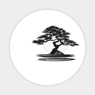 Enigmatic Silhouette Tree and Moon Art No. 562 Magnet